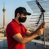 نصب فوری انواع آنتن هوایی و تلویزیون روی دیوار