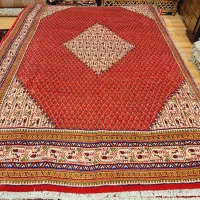 ۶متری دستباف اراک نقشه بوته رنگ گیاهی