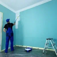 نقاشی ساختمان همراه با رنگش