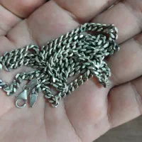 زنجیر نقره اصل ایتالیا  کارتیر 70 سانت.39 گرم خالص