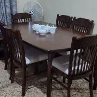 میز ناهارخوری ۶نفره تمام چوب راش درحدنونونو|میز و صندلی غذاخوری|شیراز, مسلم|دیوار