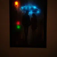 تابلودیواری نعون دار شیک و با کلاس آشخانه و بجنورد|ریسه و چراغ تزئینی|آشخانه, |دیوار