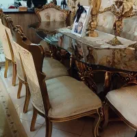 میز وصندلی غذا خوری استیل ۸ نفره