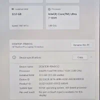 HP core ultra 7 155h 32 500 با هوش مصنوعی|رایانه همراه|تهران, شهرک غرب|دیوار