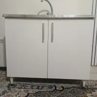 سینک تک لگنه همراه با کابینت و شیر