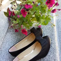 کفش مجلسی شیک مشکی طلایی