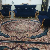 دو عدد فرش ۹ متری و مبل و پرده