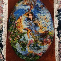 فرش دستبافت مینیاتوری نوازش آهو