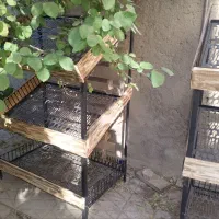 شلف و استند قفسه میوه چوبی فلزی مخصوص دکور میوه|کتابخانه، شلف، قفسههای دیواری|مشهد, کوی المهدی|دیوار