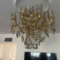 لوستر ۲۰ شاخه برنز و آینه کنسول|لوستر و چراغ آویز|تهران, کرمان|دیوار