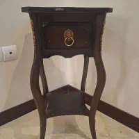 میز تلفن رنگ فندقی