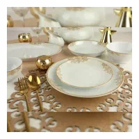 سرویس چینی طرح ماکان طلایی|ظروف سرو و پذیرایی|تهران, هرندی|دیوار