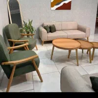 مبل مینی مال دسته چوبی (اقساط چکی)