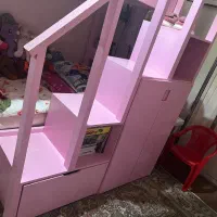 فروش تخت چوبی دو طبقه کودک با تشک رویال اصل|تخت و سرویس خواب|مراغه, |دیوار