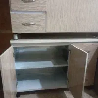 دو عدد کابینت طرح چوب رنگ کرمی