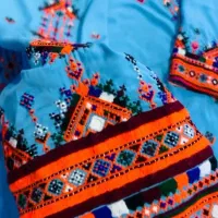 وصل کردن لباس بلوچی گرد تضمینی