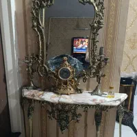 فروش آینه شمعدون قدیمی برنز