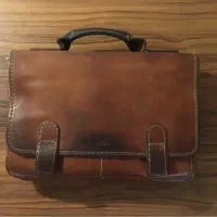 کیف اداری چرم طبیعی ایتالیایی دست دوز