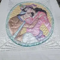لحاف عروس مروارید تمیز نو