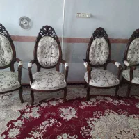 مبل سلطنتی نه نفره با نهار خوری وعسلی|مبلمان خانگی و میز عسلی|کرمانشاه, |دیوار