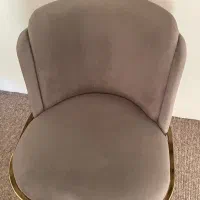 صندلی فلزی پایه طلایی تشک دوبل