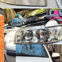 شفاف سازی چراغ واکس پولیش بدنه وشیشه جلو عقب