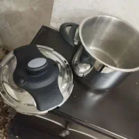 زود پز استیل کاملا نو نصف قیمت بازار|ظروف پختوپز|میانه, |دیوار