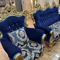 مبل سلطنتی ۹نفره ورق طلا