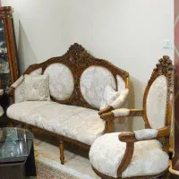مبل استیل ۹ نفره با ناهار خوری  میز گرد و بیضی ست|مبلمان خانگی و میز عسلی|تهران, حکیمیه|دیوار