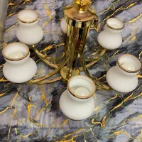 لوستر مدرن طلایی|لوستر و چراغ آویز|پرند, فاز ۶|دیوار