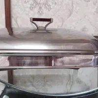 سوفله خوری استیل  با پریکس برزیلی و شمعدان های مسی