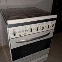 اجاق گاز ۴شعله فردار تکنو لعاب دار سفید