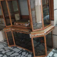 بوفه ویترینی تلویزیون جنس کاملا آلومینیومی سنگین|بوفه، ویترین، کنسول|قائم‌شهر, |دیوار