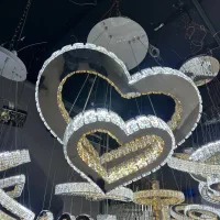 لوستر کریستالی قلبی