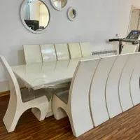 میز نهارخوری ۱۲ نفره چوب سفید