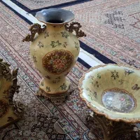 ست سلطنتی ساعت گلدون میوه خوری
