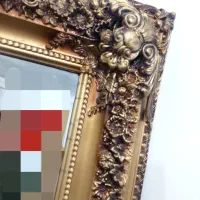 اینه قدی کنده کاری شده طلایی|آینه|آستانه اشرفیه, |دیوار