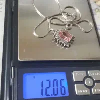 آویز زیبای نقره با زنجیر نقره