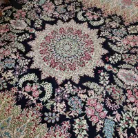 فرش ۱۲ متری زمینه سورمه ای