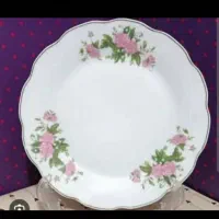 بشقاب گل سرخ نو برنج خوری میوه خوردی نو|ظروف سرو و پذیرایی|آباده, |دیوار