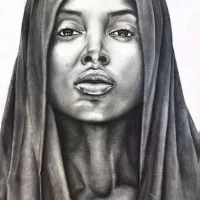 نقاشی چهره با دوده