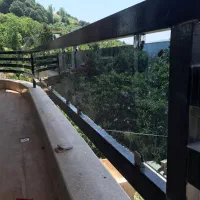 نرده شیشه لمینت(نرده استیل)(با چک)