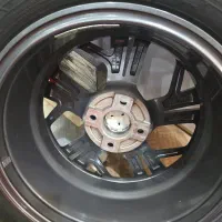 رینگکربن سایز ۱۶ دودی ورخ تراش با لاستیک چینی|قطعات یدکی و لوازم جانبی|عقدا, |دیوار