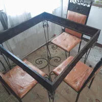 میز نهار خوری نو فقط شیشه نداره