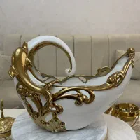 کشکول سفید وطلایی