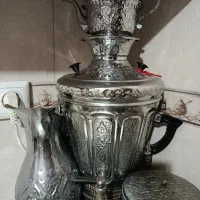 سرویس سماور و پاسماوری برنجی به همراه پارچ|سماور، چایساز، قهوهساز|مشهد, الهیه|دیوار