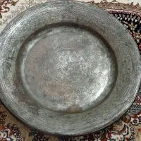 لنگری کهنه بکر قاجاری قلم کاری ۳۶ سانت