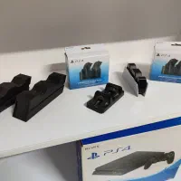 دسته اصلی ps4 و پایه شارژ|کنسول، بازی ویدئویی و آنلاین|گرگان, |دیوار