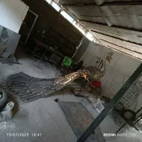 مجسمه فلزی طاووس