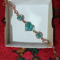 دستبند طلاروس فیروزه